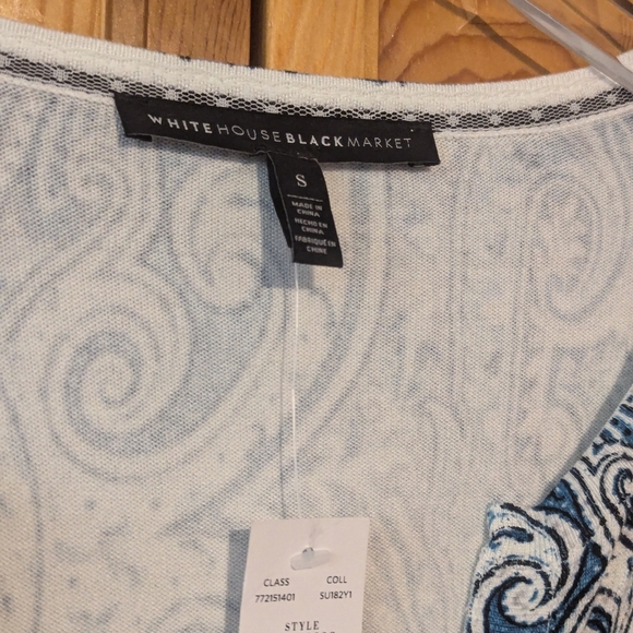 White House Black Market Paisley Cardigan - Picture 6 of 12